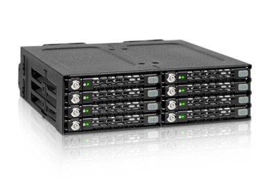 ICY DOCK Panel za pogone MB998SK-B, hot-swap, brava, 8x 2.5" SAS/SATA, crna